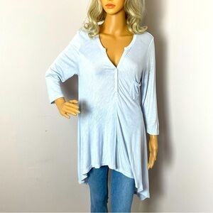 Philosophy V-Neck High-Low Blouse – Blue – Size Medium